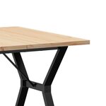 vidaXL Table à manger cadre en Y 90x90x75 5cm bois de pin massif fonte
