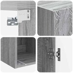 vidaXL Armoire Murale 33 x 34 5 x 90 cm Bois d'ingénierie Sonoma gris
