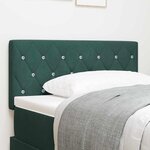 vidaXL Tête de Lit en Velours Argyle Manuel Vert foncé 90 cm Velours