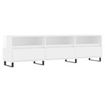 vidaXL Meuble TV blanc brillant 150x30x44 5 cm bois d'ingénierie
