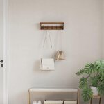 vidaXL Cintre Marron 50 x 10 x 14 cm Bois de Mahogany Massif