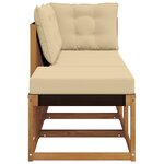 vidaXL Canapés modulaires d'extérieur 3 Pièce Naturel et Beige
