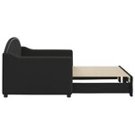 vidaXL Lit de jour avec lit gigogne noir 80x200 cm tissu
