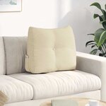 vidaXL Coussin de Dos Crème 60 x 24 x 50 cm tissu