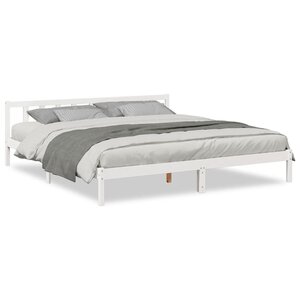 vidaXL Cadre de lit extra long sans matelas 200x210 cm bois massif pin