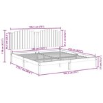 vidaXL Cadre de lit extra long sans matelas 180x210 cm bois massif