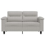 vidaXL Canapé à 2 places Gris clair 120 cm Tissu microfibre