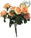 Bouquet de rose paris artificielle  10 têtes  h42cm rose saumon - best - couleur: rose saumon
