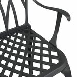 vidaXL Chaise de jardin 2 Pièces Noir 53 x 51 x 88 5cm Aluminium