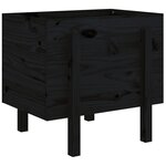 vidaXL Jardinière noir 62x50x57 cm bois massif de pin