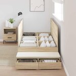 vidaXL Cadre de lit avec rangement Chêne Sonoma 236.5 x 80 x 31.5 cm