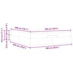 vidaXL Cadre de lit avec matelas Noir 180 x 200 cm Faux cuir