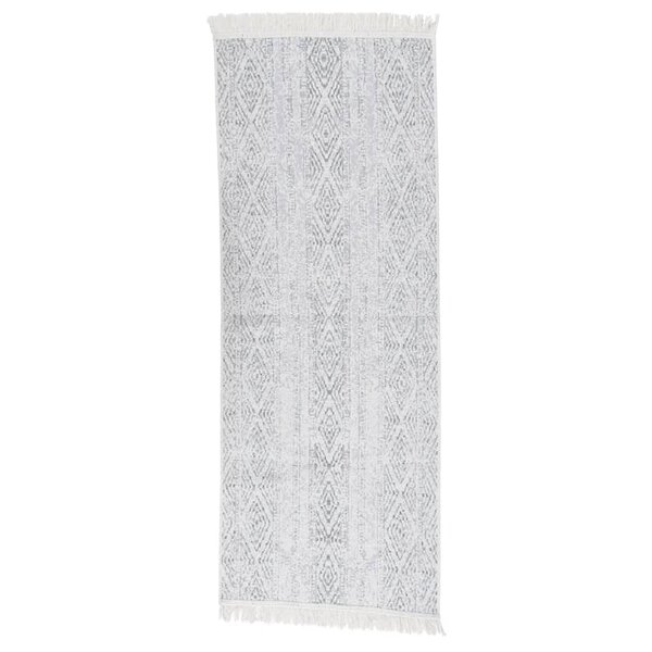 vidaXL Tapis Gris clair 100x300 cm Coton
