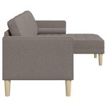 vidaXL Ensemble de Canapés Taupe 173 x 131 x 67 cm tissu
