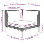 vidaXL Salon de jardin 6 Pièces avec coussins Résine tressée Gris foncé