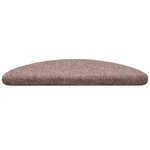 vidaXL Tapis d'escalier auto-adhésifs 15 pièces 56 x 17 x 3 cm Crème Demi-rond