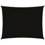 vidaXL Voile de parasol Tissu Oxford rectangulaire 4x6 m noir