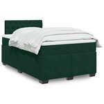 vidaXL Sommier à lattes de lit avec matelas vert foncé 120x190 cm