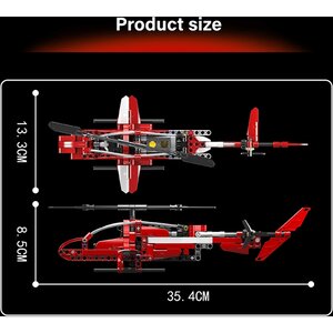 Mould King 24022 - Jeu de construction Hélicoptère Sparrow