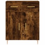 vidaXL Buffet chêne fumé 69 5x34x90 cm bois d'ingénierie
