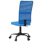 vidaXL Chaise de bureau réglable en hauteur bleu tissu en maille