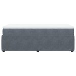 vidaXL Sommier à lattes de lit et matelas Gris foncé 90x190 cm Velours
