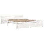 vidaXL Cadre de lit sans matelas blanc bois massif 160x200 cm