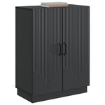 vidaXL Buffet Noir 66 x 34 5 x 87 cm Bois d'ingénierie