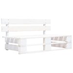 vidaXL Salon de jardin palette 4 Pièces et coussins pin imprégné de blanc