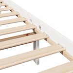 vidaXL Cadre de lit sans matelas blanc 140x190 cm bois de pin massif