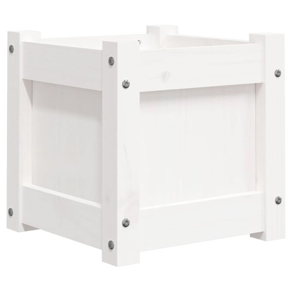 vidaXL Jardinière blanc 31x31x31 cm bois de pin massif