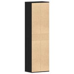 vidaXL Armoire à chaussures chêne noir 54x34x183 cm bois d'ingénierie