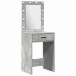 vidaXL Table de Toilette 3 Pièces Gris 40 x 41 x 135 cm Bois d'ingénierie
