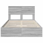 vidaXL Lit de Rangement Gris Sonoma 120 x 190 cm Bois d'ingénierie