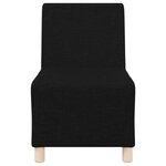 vidaXL Fauteuil Sofa Gris Clair 55 cm Tissu 2 Pièces Noir 55 x 74 x 82 cm