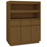 vidaXL Buffet haut Marron miel 89x40x116 5 cm Bois massif de pin