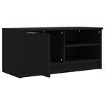 vidaXL Meuble TV Noir 80x35x36 5 cm Bois d'ingénierie