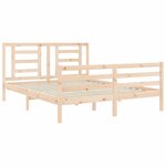 vidaXL Cadre de lit sans matelas 160x200 cm bois massif