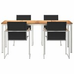 vidaXL EnsembledeRepasdeJardin 5 Pièces Teck massif