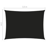 vidaXL Voile de parasol Tissu Oxford rectangulaire 2x3 5 m Noir