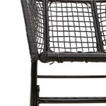 vidaXL Ensemble à manger de jardin 7Pièces noir poly rotin verre