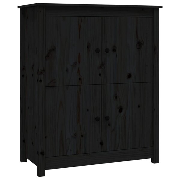 vidaXL Buffet Noir 83x41 5x100 cm Bois massif de pin