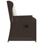 vidaXL Banc de jardin 2 Pièces Marron polyrotin