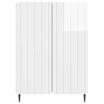 vidaXL Buffet Blanc brillant 66 x 34 5 x 92 cm Bois d'ingénierie