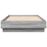 vidaXL Cadre de lit sonoma gris 100x200 cm bois d'ingénierie