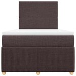 vidaXL Sommier à lattes de lit avec matelas Marron foncé 120x200 cm