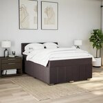 vidaXL Sommier à lattes de lit avec matelas Marron foncé 160x200 cm