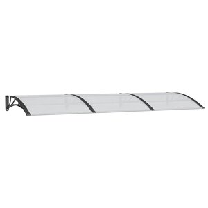vidaXL Auvent de porte Noir 300x100 cm Polycarbonate