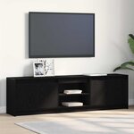 vidaXL Unites TV 2 Pièces Noir 180 x 34 x 50 cm Bois d'ingénierie