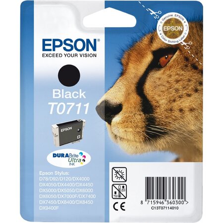 Cartouche jet d'encre originale t0711 blist. Noir epson